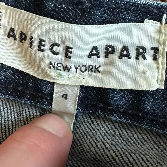 Apiece Apart Dark Wash Skinny Jeans Classic Fit Made in USA Denim Size 4 Women's - Picture 11 of 11